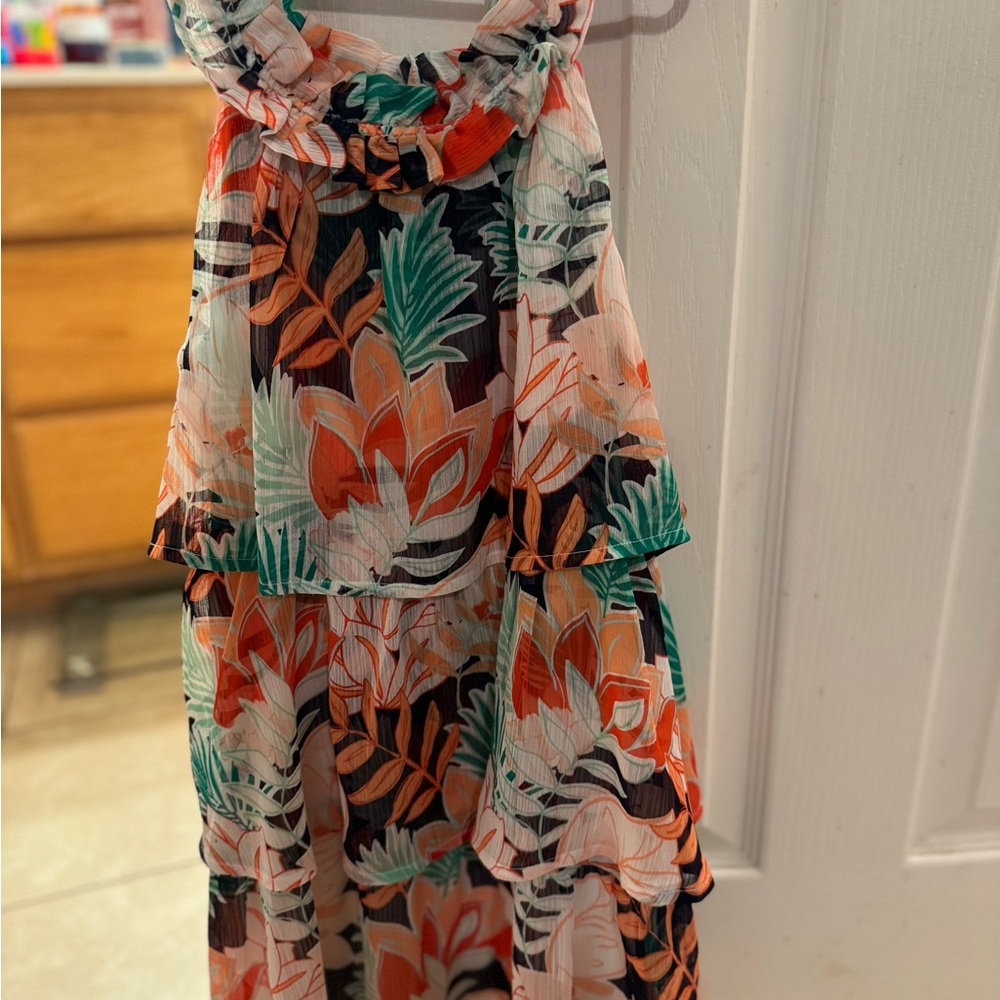 Floral Halter Maxi Dress